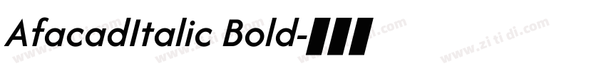 AfacadItalic Bold字体转换